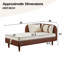 65" Storage Chaise Lounge Sofa Velvet;PU-1400327839