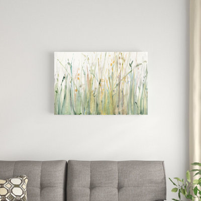 "Spring Grasses I" by Avery Tillmon Soft Botanical Watercolor Graphic Art with Mounting Hardware