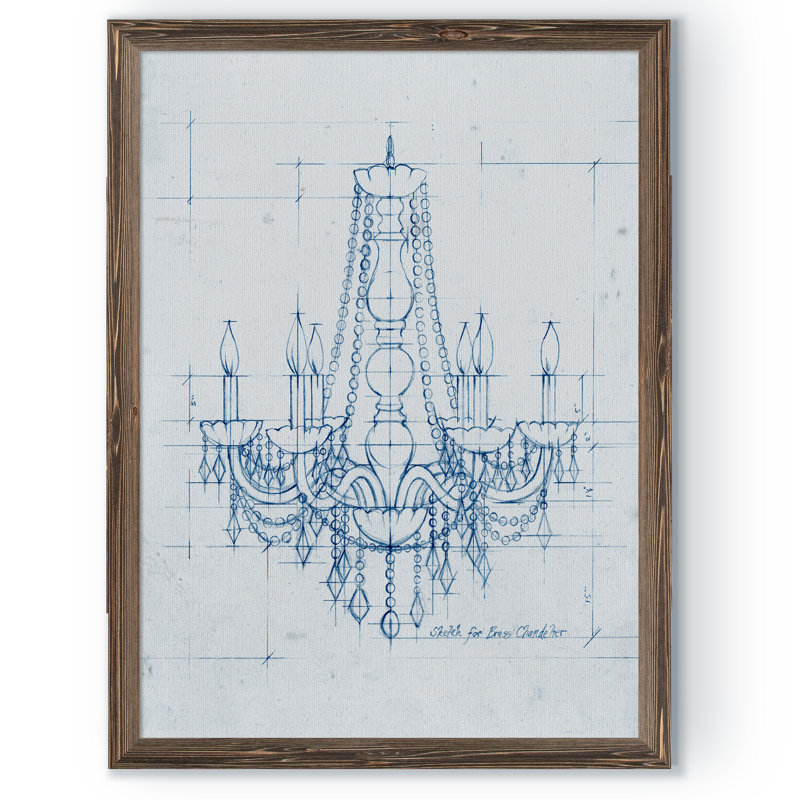 «Chandelier brouillon IV» par Paul Cezanne - reproduction d'art encadrée, H 28 po x l 38 po x P 1,25 po, Pas de tapis