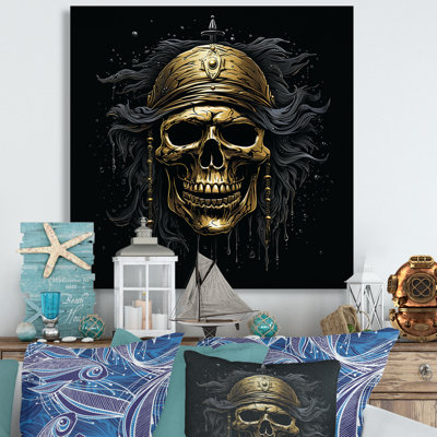 Symbole de pirate Jolly Roger sur toile