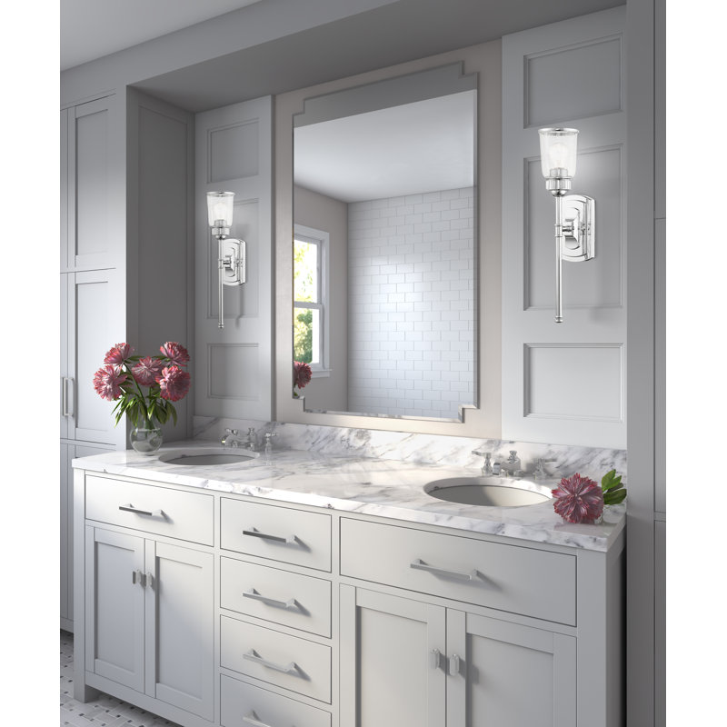Leboeuf Dimmable Bath Sconce, Polished Chrome