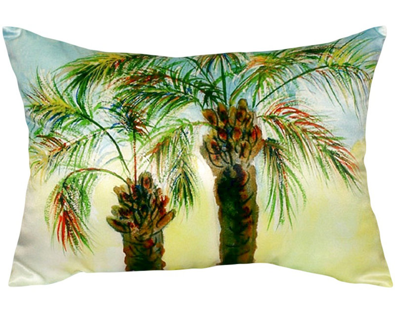 Palms Outdoor Reversible Throw Pillow