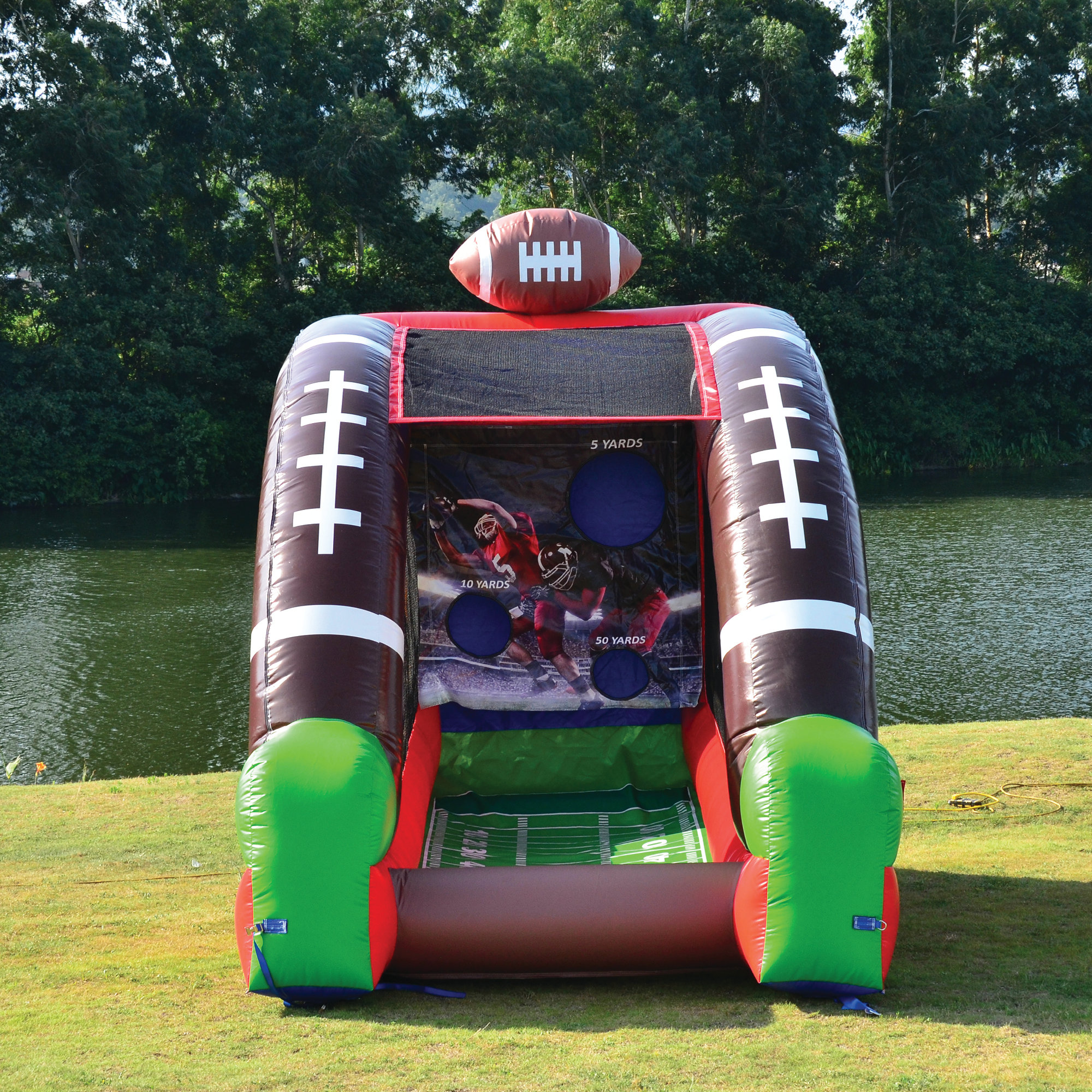 JumpOrange Football Target Game Inflatable for Kids and Adults (with