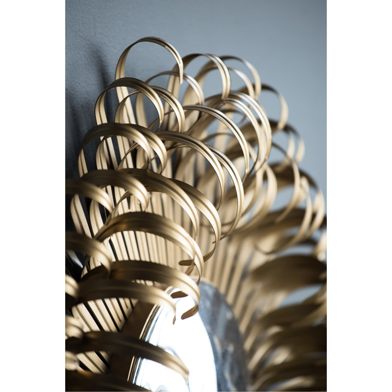 Miroir mural 27 po Golden Finish