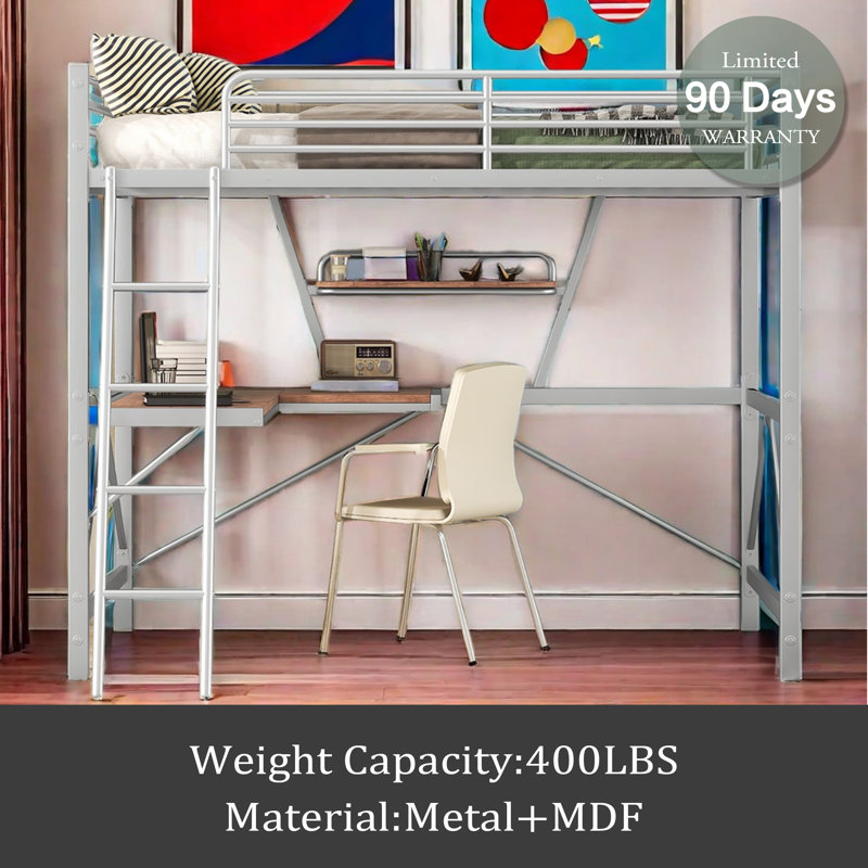 Lit mezzanine double Eleazar Kids, Argent