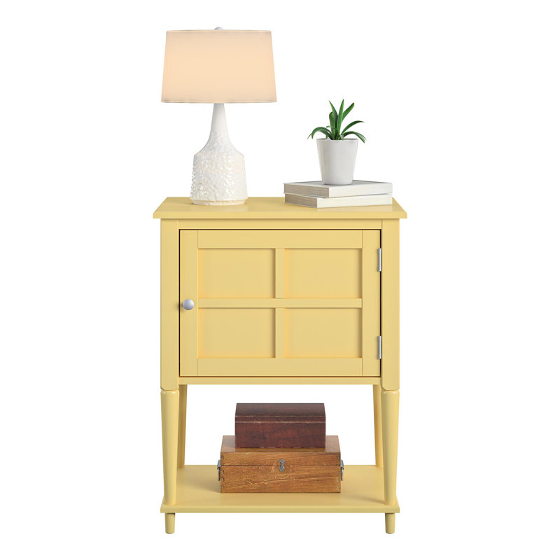 Alferetta 55.9cm Solid Wood Sideboard, Yellow