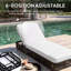 Chaise longue de piscine réglable à l'arrière, corde tissée et structure en fer avec coussin épais, chaise longue d'extérieur pour la piscine, la plage et la cour-775964224-776602153