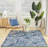 Alizay Floral Polypropylene Indoor/Outdoor Area Rug in White/Navy Blue-1225729788
