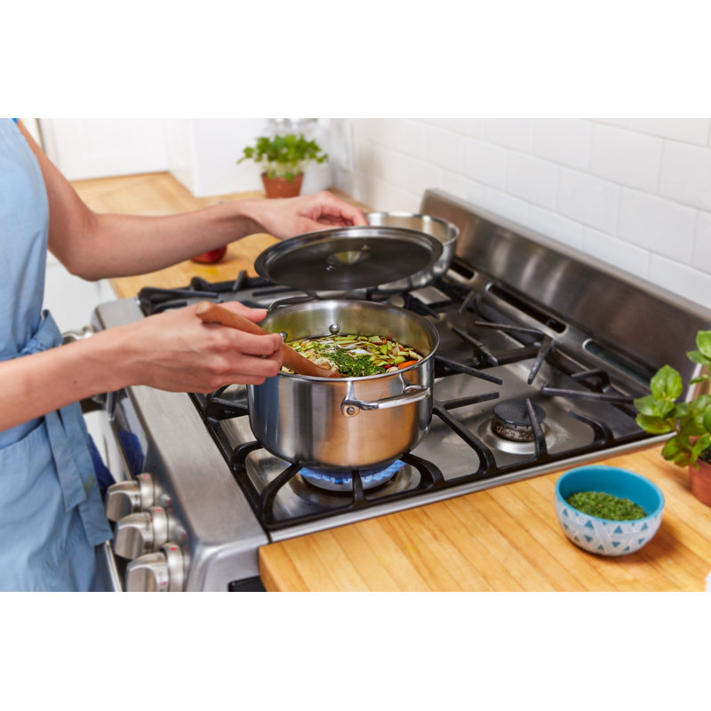 NUCU Stainless Steel Stock Pot, 9.5 Qt.