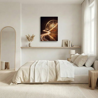 Art mural sur toile Golden Celestial Astrolabe