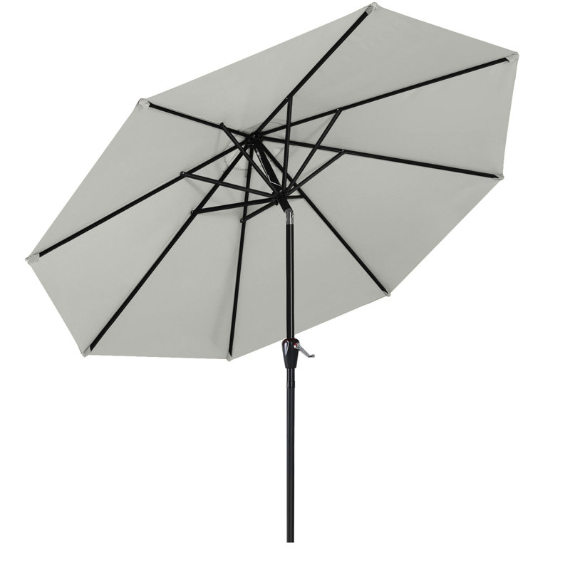 Parasol Cutts Market, Gris clair, 9'