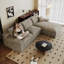 Canapé modulaire Boneless de 106 po en velours côtelé, structure à deux couches, coussin de siège amovible, aucun assemblage requis, convient au salon, à la chambre à coucher, à la salle de conférence et à l’appartement-1111963297