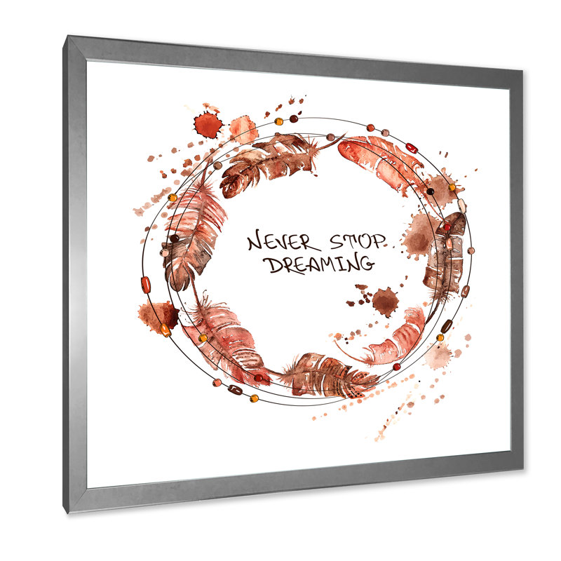 Impression de plumes d'oiseaux dans des tons de terre - reproduction sur toile, H 16 po x l 16 po x 1,5 po