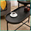 2 niveaux en métal noir Table basse en bois pour le salon - Gain de place et amp; Assemblage facile
