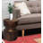 16" Brown Solid Wood Drum End Table