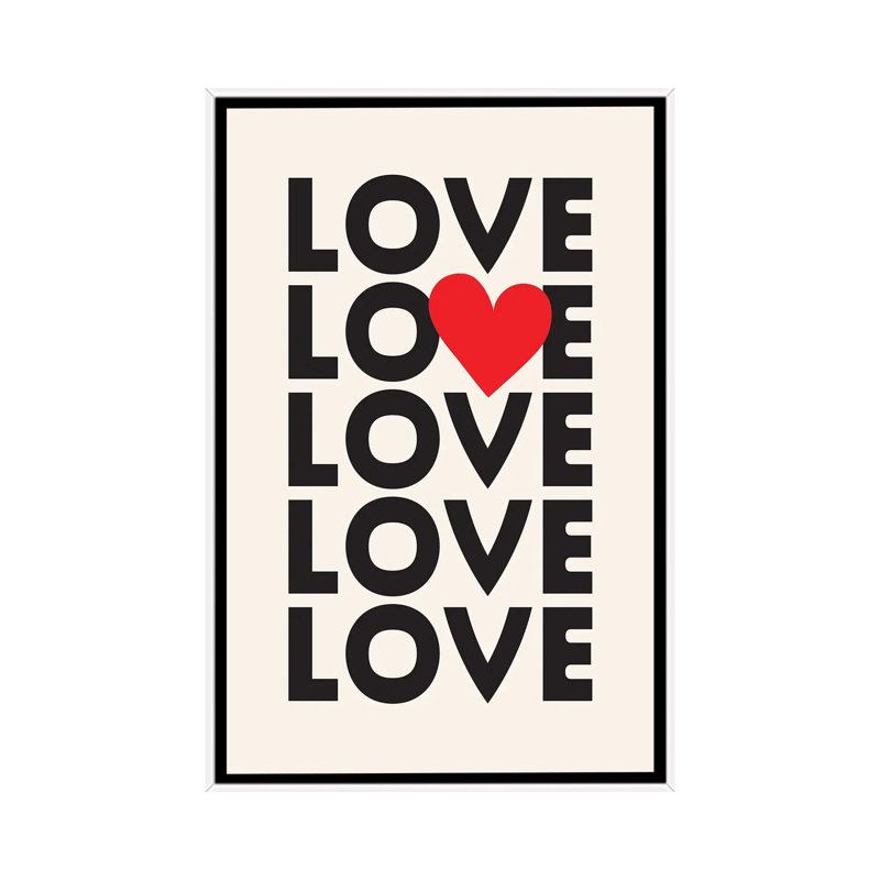 Love Thenativestate 1 Piece Wall Art on Canvas, 66.04 cm H x  45.72 cm W  x  4.445 cm D, White