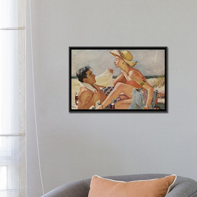 " Glamourous Beach Couple " by Hemingway Design Painting Print