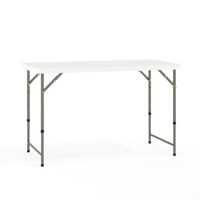 Noah 47.75'' Adjustable Height Bi-Fold Plastic Folding Event Table with Carrying Handle by Flash Furniture