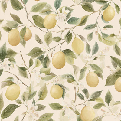 Peel and Stick Wallpaper Contact Paper Farmhouse Decor Lemon Tree Fresh Lemons Self Adhesive and Removable 24in x 118in(60x300cm)