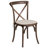 Arquit Series Stackable Wood Cross Back Bistro Dining Chair with Cushion-1004673627