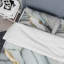 Ensemble de housse de couette Abstract Geode Gold and White Marble V - Abstract Marble-283909580