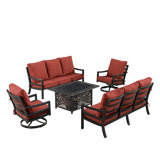 Demien Outdoor 6 - Piece Conversation Set