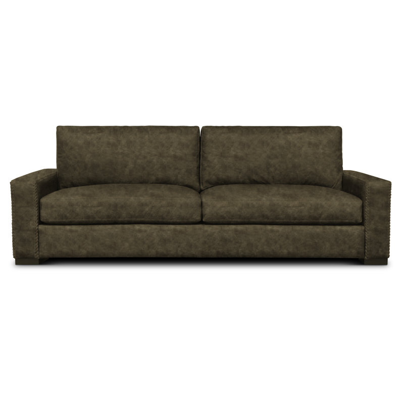 Urban Cowboy Leather Sofa, Graphite (Coyote), Ash Honey
