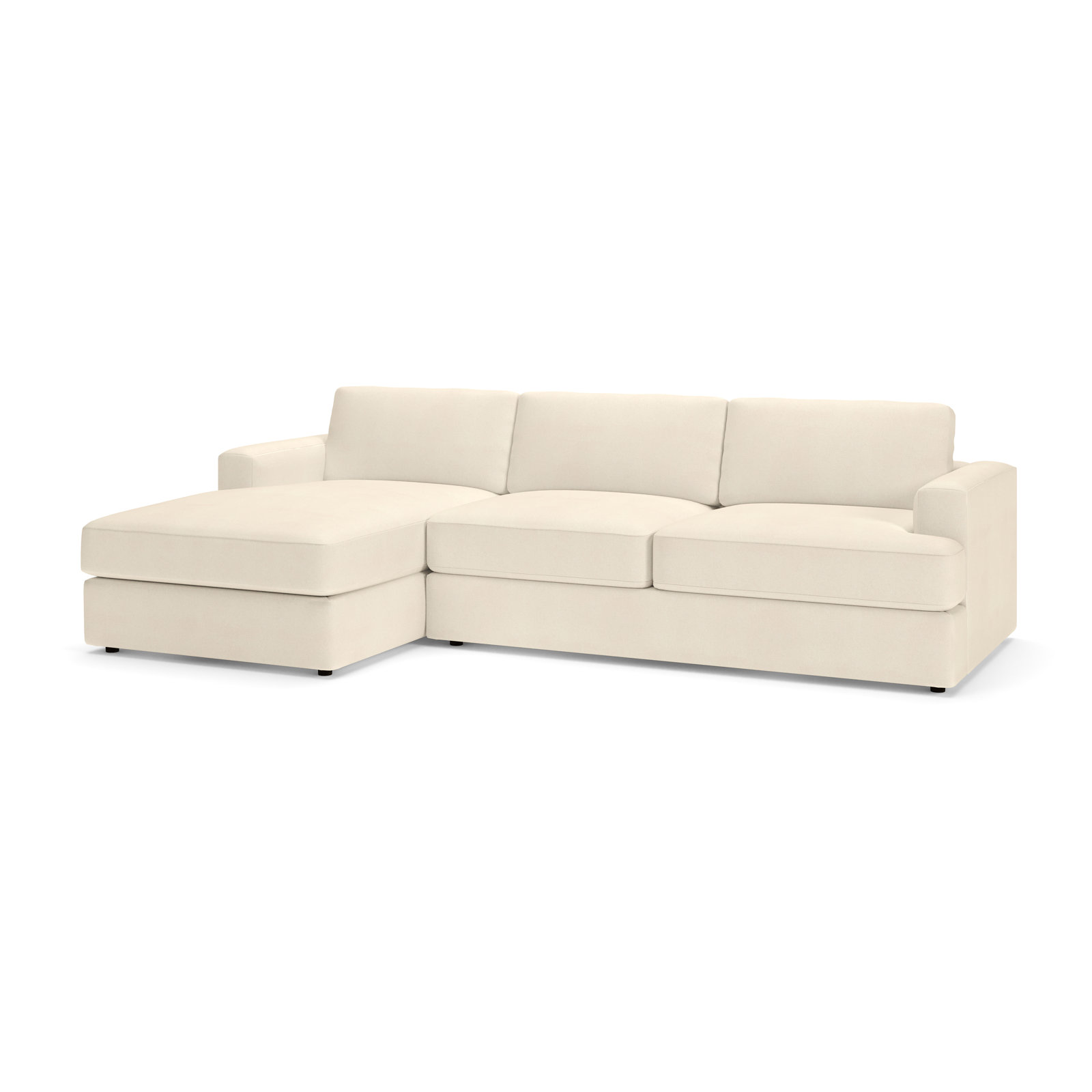 Cayden Sectional with Chaise, Bayou Natural Canvas, Left Hand Facing