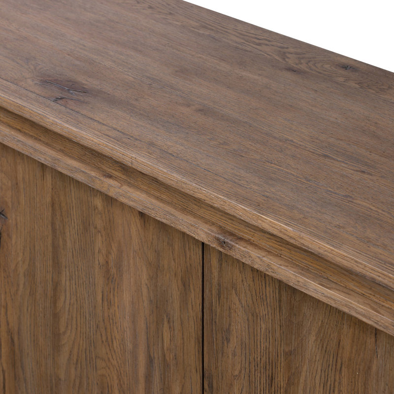 Chalmers Media Console-Weathered Oak, Weathered Oak