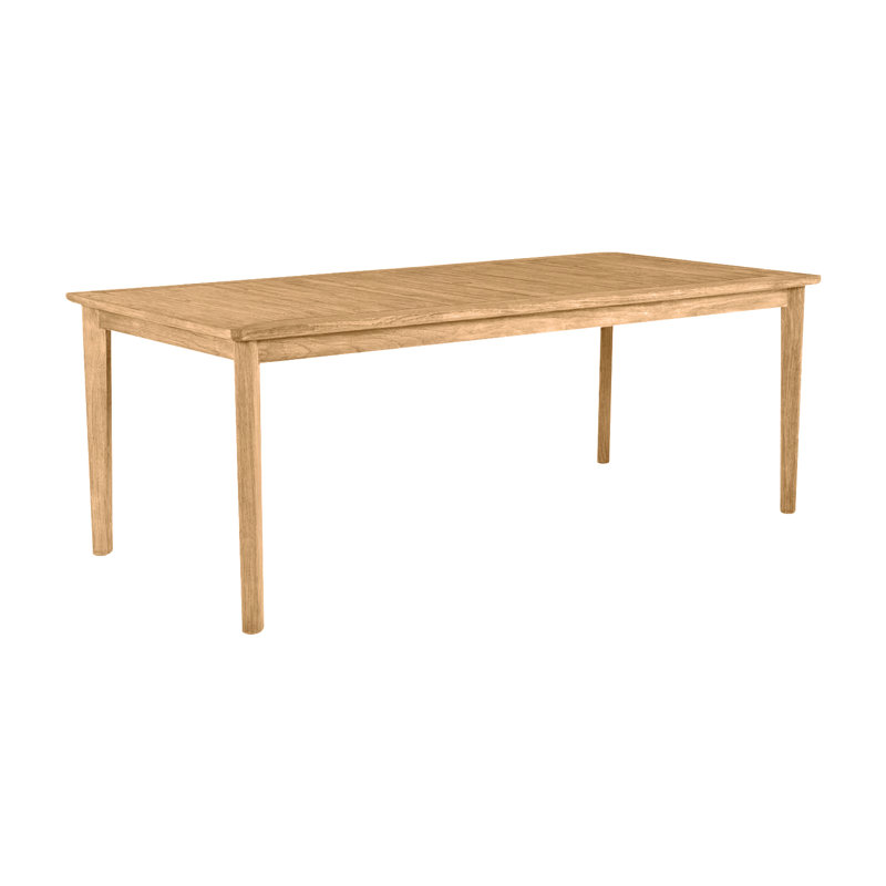 Table de salle à manger Woodlawn, Teck naturel, L 40 po x L 110 po x H 31 po