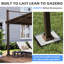 Domi 12x10 FT Hardtop Gazebo, Freestanding or Wall Mounted Metal Pergola-126652871-126652869