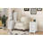 End Table with 3 Drawers, Charging Station and 2 Open Shelves – Tall Side Table for Bedroom and Corner