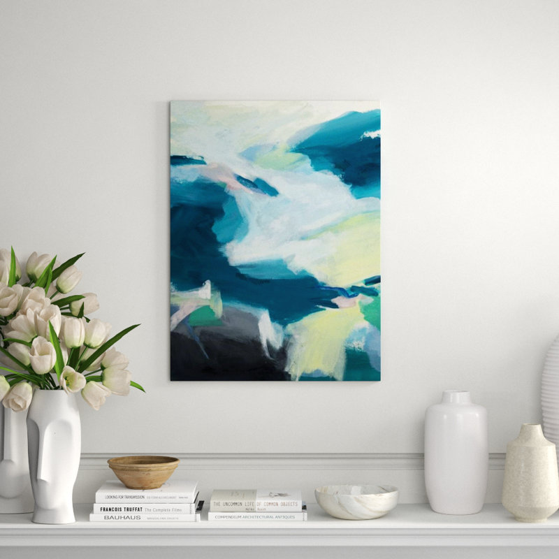 Motion In Blue Print by Sara Brown, Knife Gel, 48" H x 36" W x 1.5"D