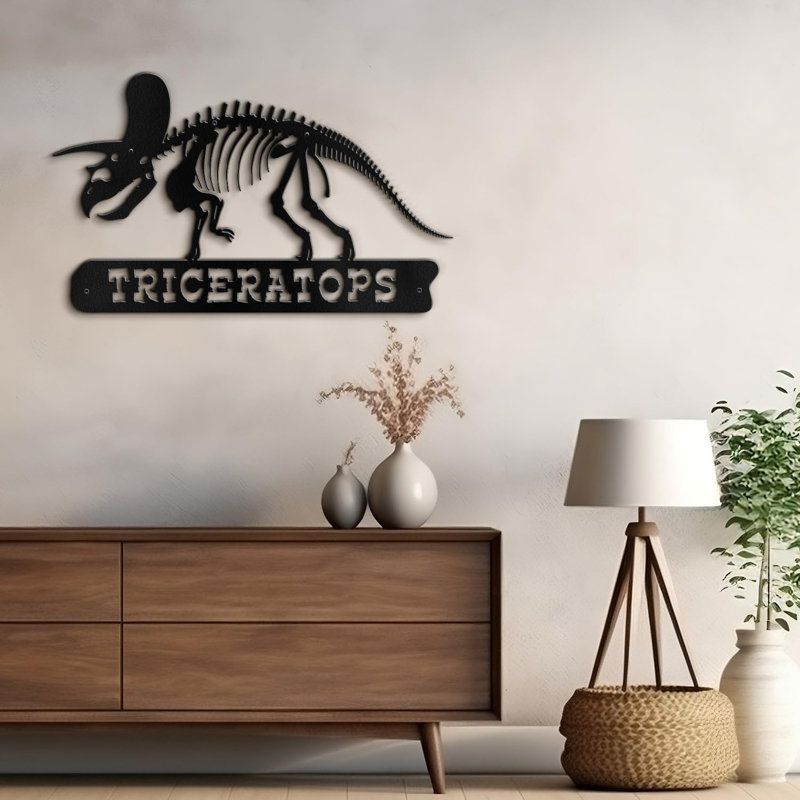 Décoration murale en métal, H 9 po x l 18 po x P 0,05 po, Noir