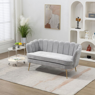 Shay 59.2" Flared Arm Curved Loveseat
