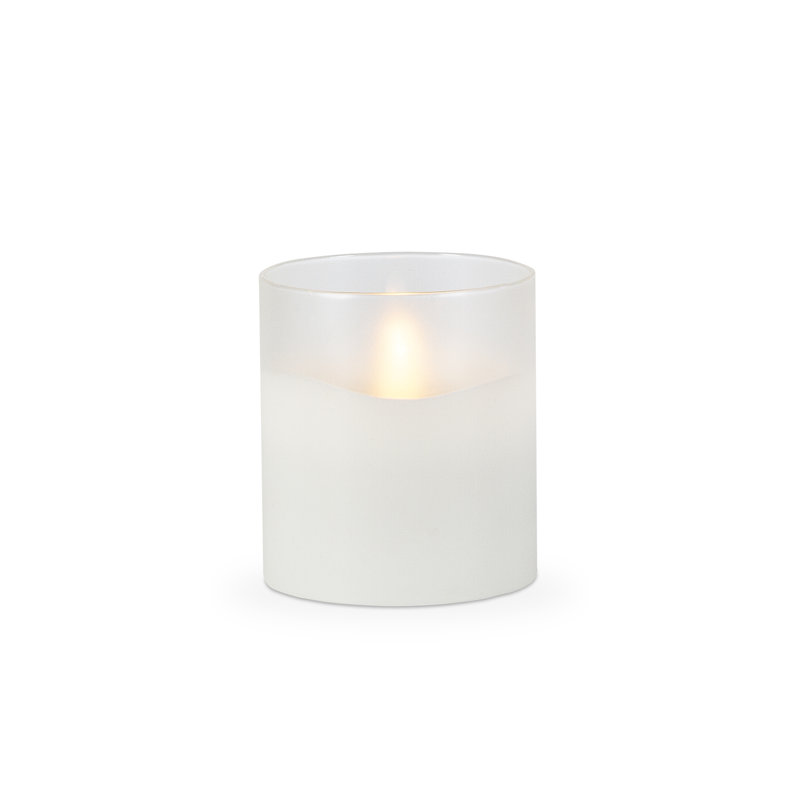 Heyko Unscented Flameless Candle, 4" H x 3.5" W x 3.5" D
