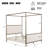 Arcana Canopy Platform Bed With Linen Upholstered Headboard