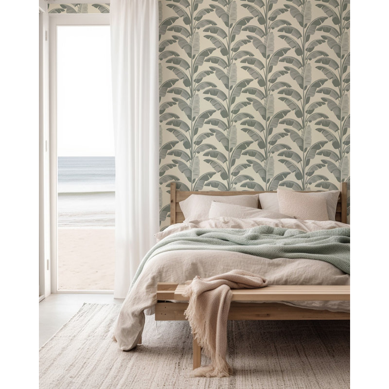 Banana Leaf - Sage Gray Wallpaper, Sage Gray