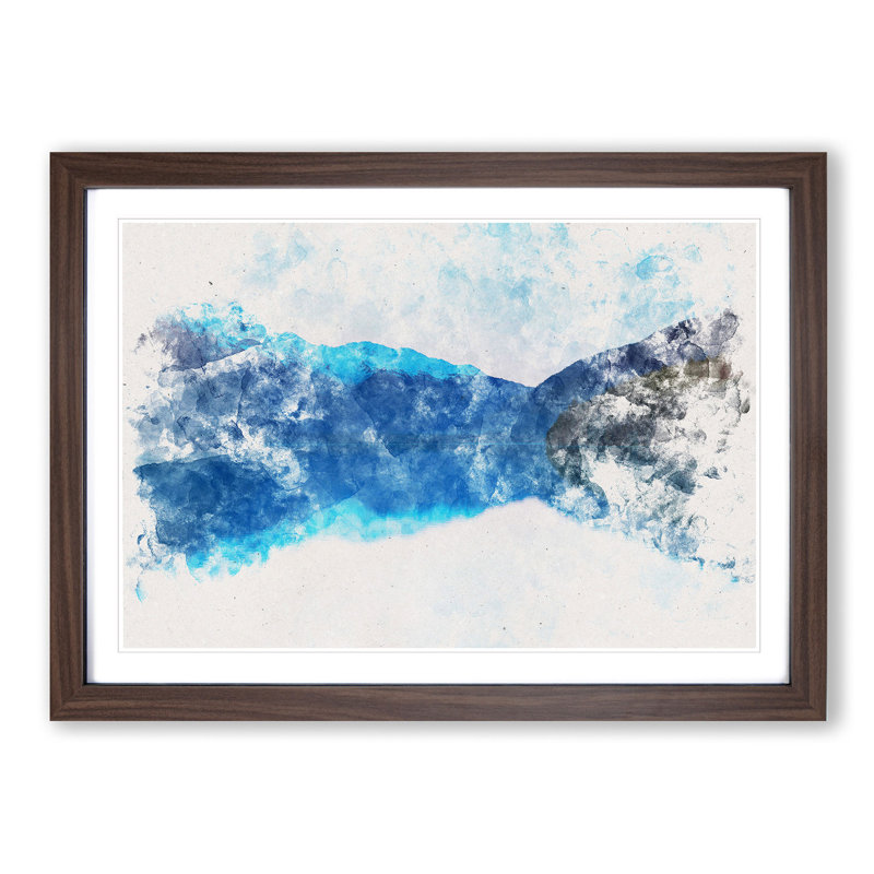 Lake in Haines Alaska - Picture Frame Painting Print, Walnut Framed, 45cm H x 63cm W x 2cm D