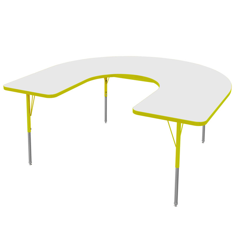 Table d'activité à hauteur réglable MG, H 30 po x L 66 po x l 60 po, Tableau à marqueurs / Effacement à sec, Noir
