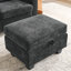 Fauteuils inclinables réglables avec rangement et port USB, design noir moderne