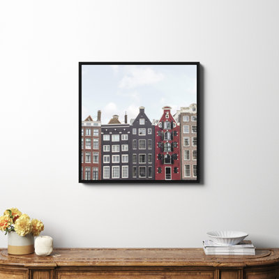 Typique, maisons typiques de Amsterdam - impression d'un seul cadre photo