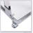 Chrome Glass Side Table, Acrylic End Table, Glass Top C Shape Square Table with Metal Base