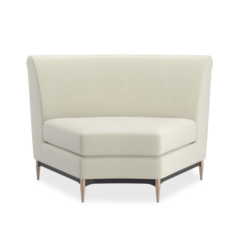 Three's Company Chair, Ivory Velvet