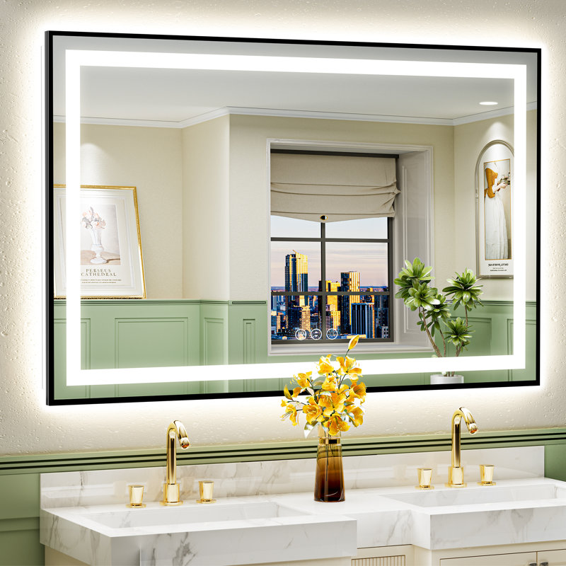 Miroir de salle de bain Matte, 55 po x 36 po, Rectangulaire