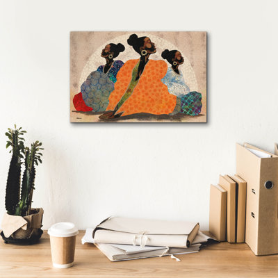Toile épique «Meditation Contemplation» par Alonzo Saunders, 18 po x 12 po