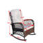 Chaise berçante d'extérieur avec structure en acier et coussin moelleux épais - Meubles de jardin