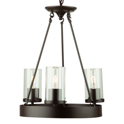 Aadhvik 3 - Light Dimmable Cylinder Chandelier