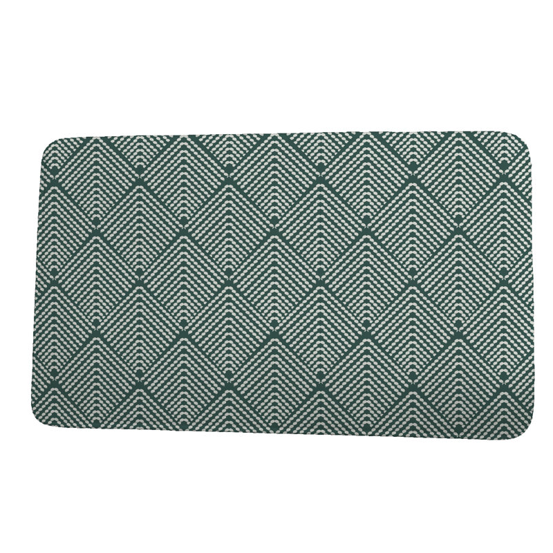 Shue Non-Slip Bath Mat, 24" W x 17" L, Dark Green
