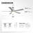 52'' Chrome Modern Dimmable Led Ceiling Fan with Reversible DC Motor and Remote Control-339776357-339776356-339776353